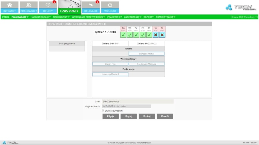 grafik pracy online 1